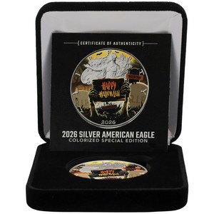 2026 Silver Eagle Colorized Haunted Halloween Edition 2026 Silver Eagle Colorized Haunted Halloween Edition