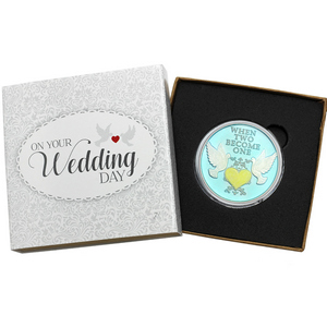 When Two Become One Doves 1oz .999 Silver Medallion Enameled Dated 2025 in Gift Box When Two Become One Doves 1oz .999 Silver Medallion Enameled Dated 2025 in Gift Box