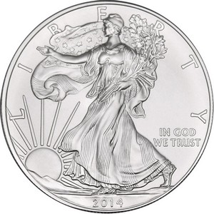 2014 W Silver American Eagle Burnished BU 2014 W Silver American Eagle Burnished BU