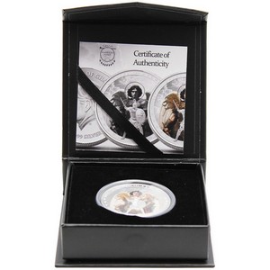 2025 Ghana Silver The Patron Saint Series: St. Michael The Archangel Colorized 1oz Coin in OGP 2025 Ghana Silver The Patron Saint Series: St. Michael The Archangel Colorized 1oz Coin in OGP