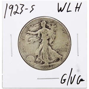 1923 S Silver Walking Liberty Half Dollar G/VG Condition