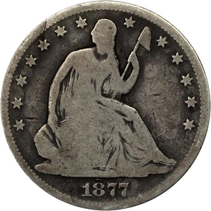 1877 CC Liberty Seated Half Dollar G/VG Condition 1877 CC Liberty Seated Half Dollar G/VG Condition