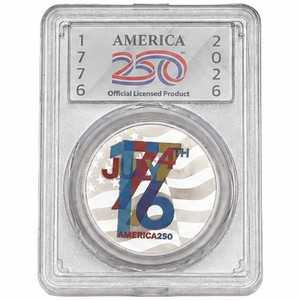 1776-2026 America 250 Semiquincentennial 1oz Colorized Silver .999 Medallion SMI Minted