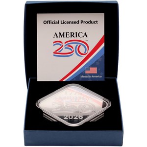1776-2026 America 250 Semiquincentennial 250 Gram Silver Buffalo .999 Square SMI Minted