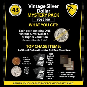 Vintage Silver Dollar Mystery Pack #0649499