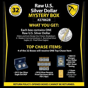 Raw U.S. Silver Dollar Mystery Pack #278628