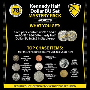 Kennedy Half Dollar BU Set Mystery Pack #058278