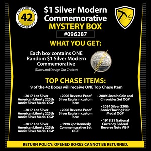 $1 Silver Modern Commemorative Mystery Box #096287