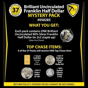 Brilliant Uncirculated Franklin Half Dollar Mystery Pack #058285