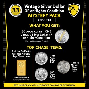 Vintage Silver Dollar XF or Higher Condition Mystery Pack #069510
