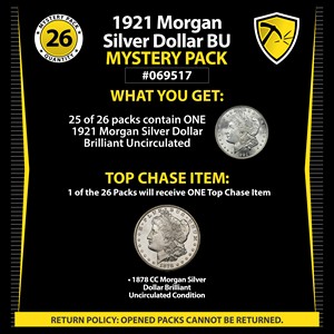 1921 Morgan Silver Dollar BU Mystery Pack #069517