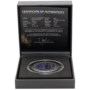 2024 Ghana Titanium Final Space Walk Skylab 4 1oz BU Coin