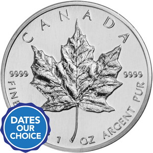 Canada Silver Maple Leaf 1oz BU Date Our Choice - Secondary Market Canada Silver Maple Leaf 1oz BU Date Our Choice - Secondary Market