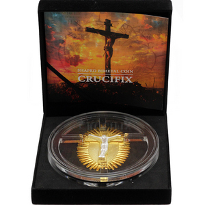 2024 Cameroon Silver Gero Crucifix Gilded Coin 2024 Cameroon Silver Gero Crucifix Gilded Coin