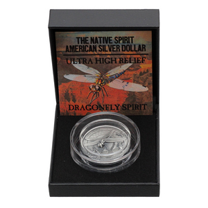 2025 Silver Native American Spirit Series: "Dragonfly" 1oz Antiqued UHR Coin in OGP