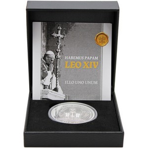 2025 Silver Liberia Habemus Papam Pope Leo XIV 1oz Coin in OGP 2025 Silver Liberia Habemus Papam Pope Leo XIV 1oz Coin in OGP