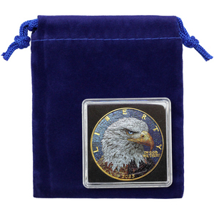 2025 Gilded Silver American Eagle BU Coin Bald Eagle Mosaic Series in Pouch 2025 Gilded Silver American Eagle BU Coin Bald Eagle Mosaic Series in Pouch
