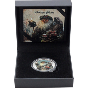 2025 Silver Vintage Santa Claus Colorized 1oz Coin in OGP 2025 Silver Vintage Santa Claus Colorized 1oz Coin in OGP