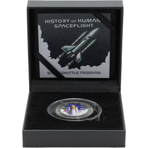 2025 Ghana Titanium Colorized Space Shuttle Program 1oz BU Coin in OGP