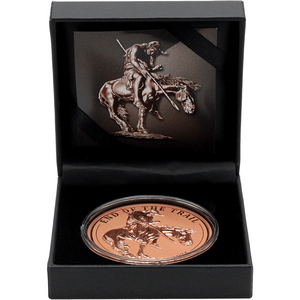 2026 Copper Liberia Lunar Year of the Horse High Relief 5oz Coin in OGP