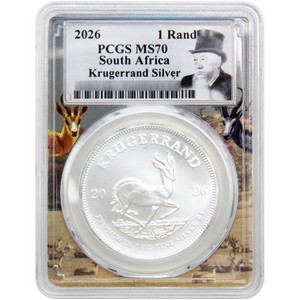2026 South Africa 1oz Silver Krugerrand PCGS MS70 Kruger Picture Frame 2026 South Africa 1oz Silver Krugerrand PCGS MS70 Kruger Picture Frame