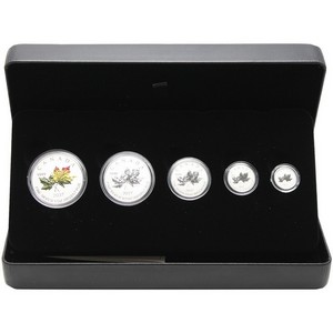 2027 Canada Silver Maple Leaf Fractional Set OGP 5pc Autumn Leaves