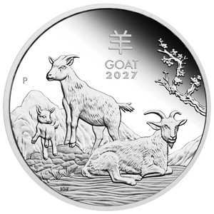 2027 Australia Lunar Series III 1oz Silver Year of the Goat