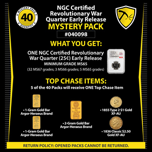 NGC Certified Revolutionary War Quarter Early Release Mystery Pack #040098