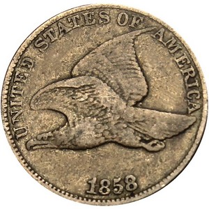 1858 Flying Eagle Cent G/VG Condition Large Letters 1858 Flying Eagle Cent G/VG Condition Large Letters