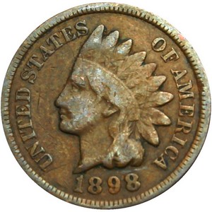1898 Indian Head Cent XF/AU Condition 1898 Indian Head Cent XF/AU Condition