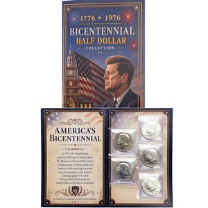 1976 John F. Kennedy Half Dollar Collection- Includes All 5 Varieties of the 1976 JFK Half Dollar