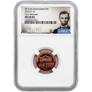 2022 D Lincoln Cent From the Uncirculated Set MS68 RD ER NGC Portrait Label