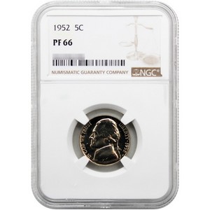 1952 Jefferson Nickel PF66 NGC