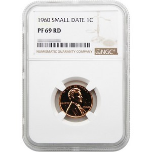 1960 Lincoln Memorial Cent Small Date PF69 RD NGC