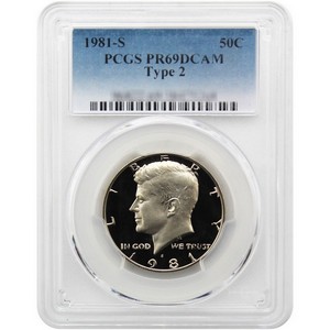1981 S Kennedy Half Dollar Type 2 PF69 DCAM PCGS Blue Label