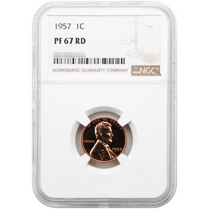 1957 Lincoln Wheat Cent PF67 RD NGC