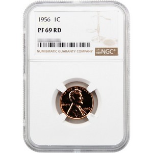 1956 Lincoln Wheat Cent PF69 RD NGC