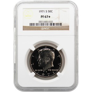 1971-S Proof Kennedy Half Dollar PF67* (Star) NGC 1971-S Proof Kennedy Half Dollar PF67* (Star) NGC