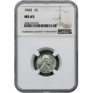 1943 Lincoln Cent Steel MS65 NGC 1943 Lincoln Cent Steel MS65 NGC