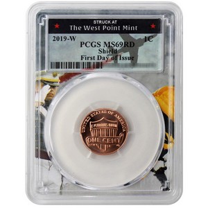 2019W Lincoln Cent MS69 RD FDI PCGS West Point Picture Frame 2019W Lincoln Cent MS69 RD FDI PCGS West Point Picture Frame