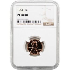 1954 Lincoln Wheat Cent PF68 RD NGC