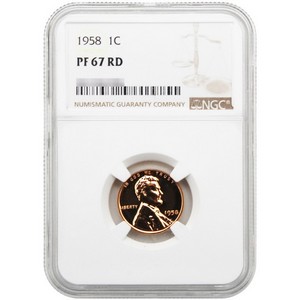 1958 Lincoln Wheat Cent PF67 RD NGC