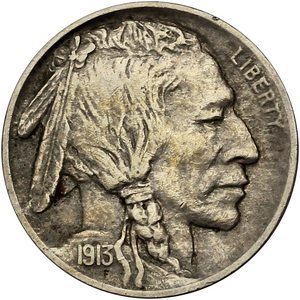 1913 P Buffalo Nickel Type 1 VF/XF Condition 1913 P Buffalo Nickel Type 1 VF/XF Condition