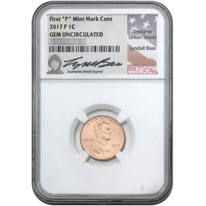 2017 Lincoln Shield Cent GEM UNC NGC Lyndall Bass Signed 2017 Lincoln Shield Cent GEM UNC NGC Lyndall Bass Signed