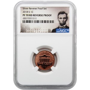 2018-S Lincoln Cent (From San Francisco Silver Reverse Proof Set) PF70 RD NGC Lincoln Label 2018-S Lincoln Cent (From San Francisco Silver Reverse Proof Set) PF70 RD NGC Lincoln Label