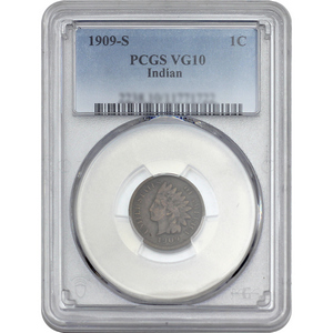 1909 S Indian Head Cent VG10 PCGS