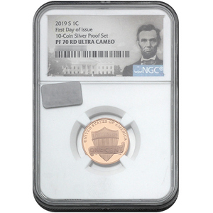2019 S Lincoln Cent From the Silver Proof Set PF70 RD UC FDI NGC 1st Label 2019 S Lincoln Cent From the Silver Proof Set PF70 RD UC FDI NGC 1st Label