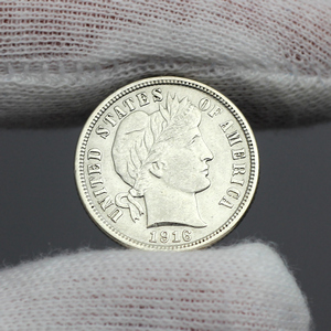 1916 Silver Barber Dime XF/AU Condition