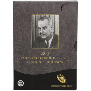 2015 Lyndon B Johnson Presidential Dollar Coin and Chronicles Set in OGP 2015 Lyndon B Johnson Presidential Dollar Coin and Chronicles Set in OGP