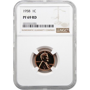1958 Lincoln Wheat Cent PF69 RD NGC
